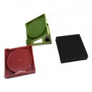 double side plastic square pocket mirror with smooth surface