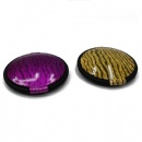foldable round double sided plastic pocket mirror with rouble paint